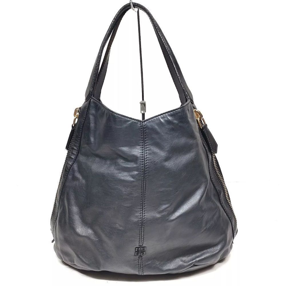 Auth Givenchy Black Lambskin Tinhan Hobo Bag Preloved Purse Shoulder Bag